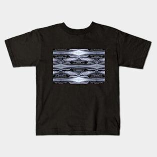 Gray Lattice with Stone Texture Kids T-Shirt